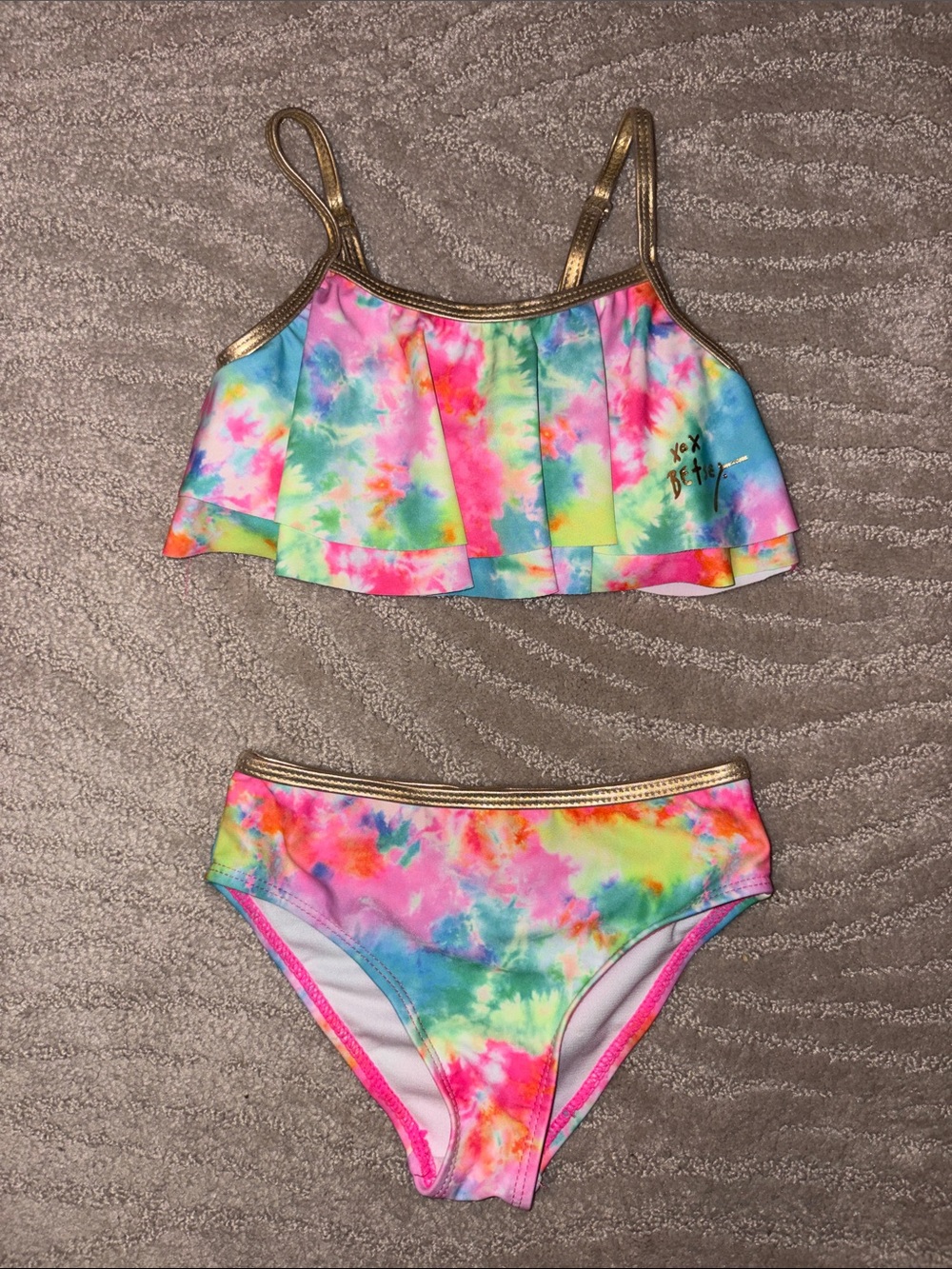 Girls Betsey Johnson Tie Dye Bikini